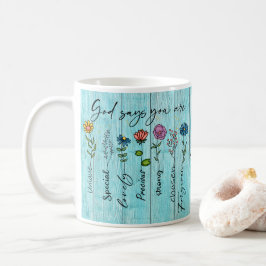 "God zegt dat je..." Christelijk Faith Design Koffiemok