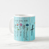 "God zegt dat je..." Christelijk Faith Design Koffiemok (Voorkant links)