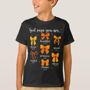 God Zegt Dat Je Christelijke Bijbel Coquette Boog T-shirt