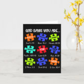 God zegt dat je een Autisme Bewustzijnspuzzel bent Kaart (Gele Bloem)