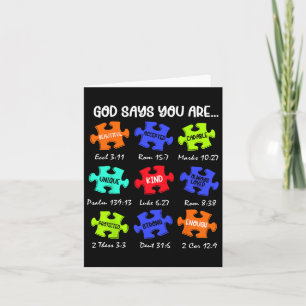 God zegt dat je een Autisme Bewustzijnspuzzel bent Kaart