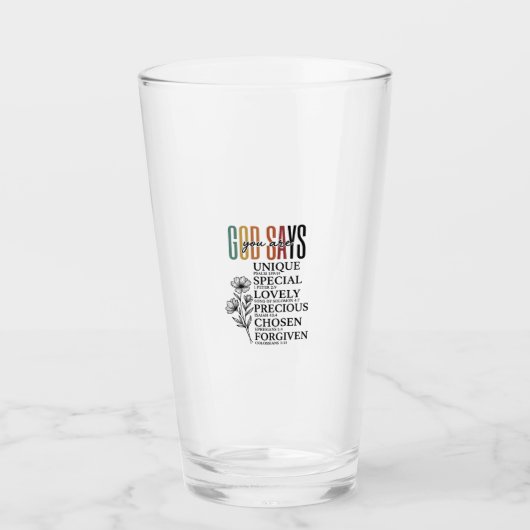 God Zegt Dat Je Een Bloem Van Het Geloof Bent Vint Glas (Voorkant)