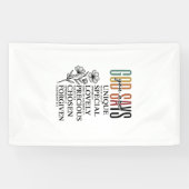 God Zegt Dat Je Een Bloem Van Het Geloof Bent Vint Spandoek (Horizontaal)