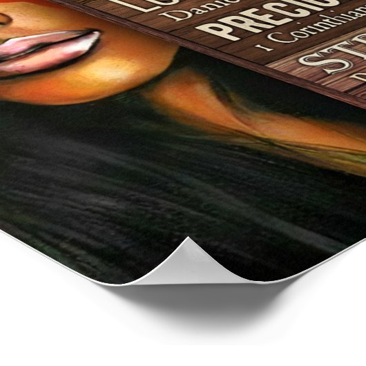 God zegt dat je een unieke zwarte vrouw bent poster (Hoek)