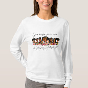 God zegt dat je een zwarte vrouw bent, Melanin Que T-shirt
