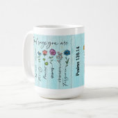 "God zegt dat je..."  Faith Design Koffiemok (Voorkant links)