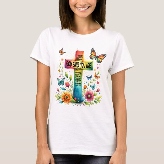 God zegt dat je genoeg bent t-shirt (Voorkant)