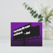 God zegt dat je het Billboard briefkaart niet meer (Staand voorkant)