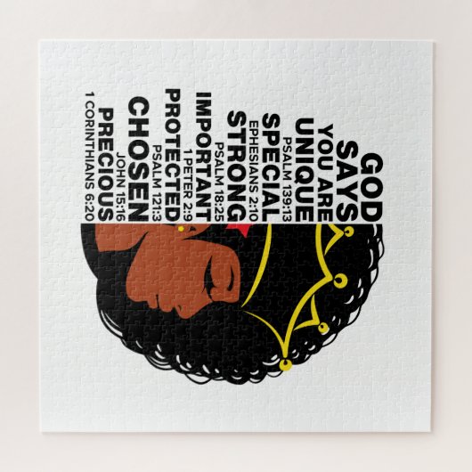 God zegt dat je Melanin Christelijke Sista koningi Legpuzzel (Horizontaal)