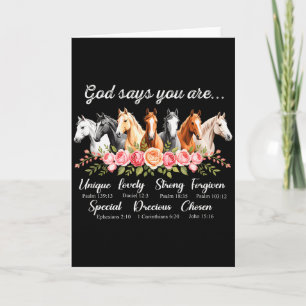 God Zegt Dat Je Religieus Inspirerende Paardliefhe Kaart