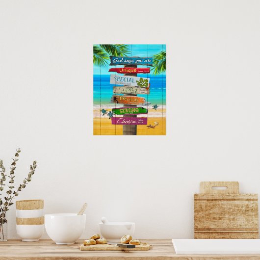 God zegt dat je Turtle bent Poster (Keuken)