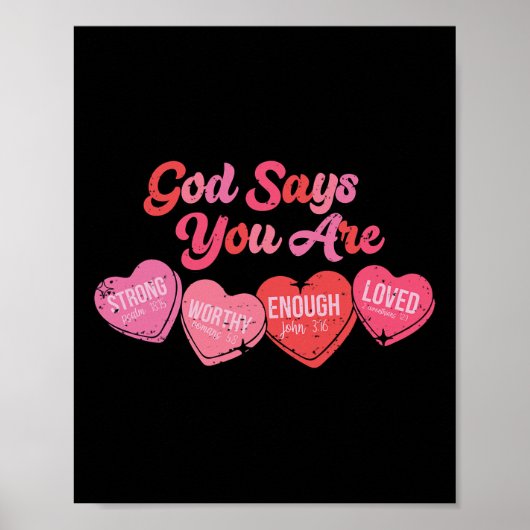 God Zegt Dat Je Valentijn Bent Poster (Voorkant)