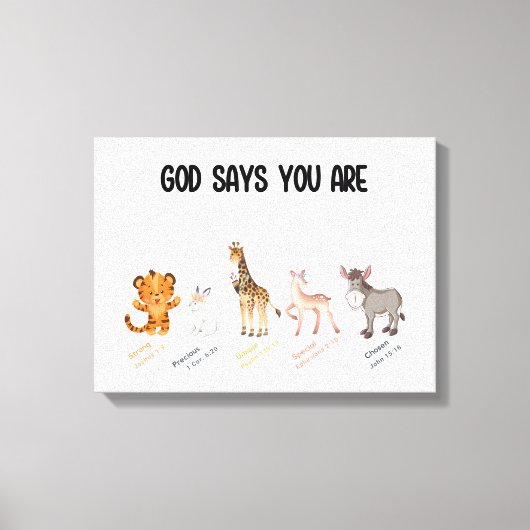 God zegt dat je Wall Decor bent Canvas Afdruk (Voorkant)