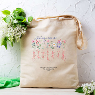 God zegt dat je zondag school geloof bijbel gewoon tote bag