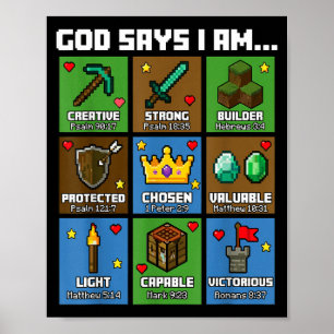God Zegt Ik Ben Bijbelverzen Xel Kunst Christelijk Poster