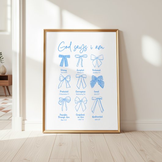 God Zegt Ik Ben Christelijk Muur Kunst Poster