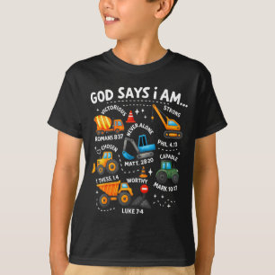 God Zegt Ik Ben Christelijke Bijbelverzen Jongens  T-shirt