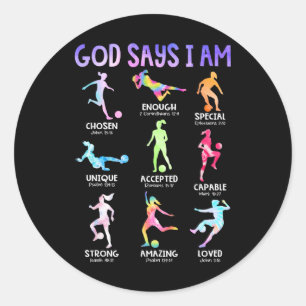 God Zegt Ik Ben Christelijke Meisjes Tieners Kinde Ronde Sticker
