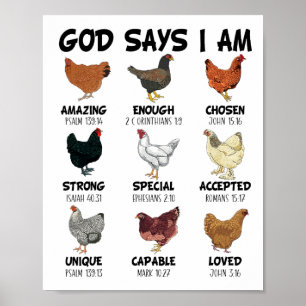 God Zegt Ik Ben Christelijke Vrouwen Meisjes Kinde Poster