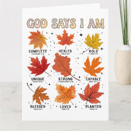 God zegt: Ik ben herfst, oogst Thanksgiving dankba Kaart