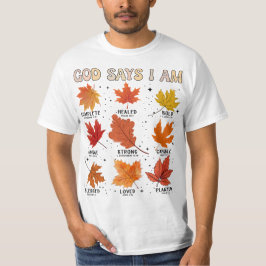 God zegt: Ik ben herfst, oogst Thanksgiving dankba T-shirt