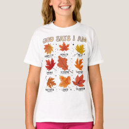 God zegt: Ik ben herfst, oogst Thanksgiving dankba T-shirt