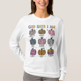 God zegt: Ik ben herfst, oogst Thanksgiving dankba T-shirt