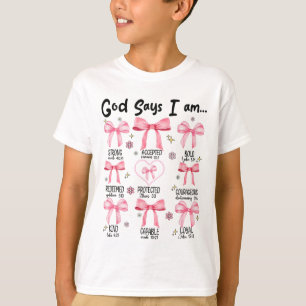 God Zegt Ik Ben Roze Coquette Christelijke Jezus G T-shirt