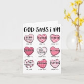 God Zegt Ik Ben Valentijn Snoep Christelijk Religi Kaart (Gele Bloem)