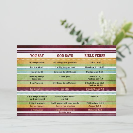 GOD ZEGT Inspirerend Bijbelversies (Staand voorkant)