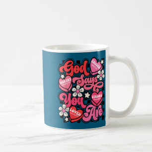 God zegt je snoep hart valentijn jesus christia koffiemok