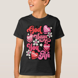 God zegt je snoep hart valentijn jesus christia t-shirt