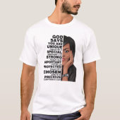 God zegt Michelle Obama Vrouwen Geschiedenis Maand T-shirt (Voorkant)