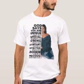 God zegt Michelle Obama Vrouwen Geschiedenis Maand T-shirt (Voorkant)