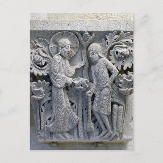 God zegt tegen Adam dat hij het land moet bewerken Briefkaart (Voorkant)