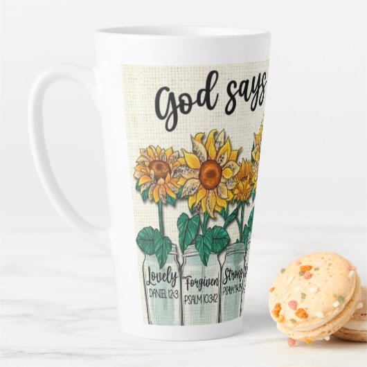 God zegt van wel latte mok (In situ)