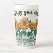 God zegt van wel latte mok (Voorkant)