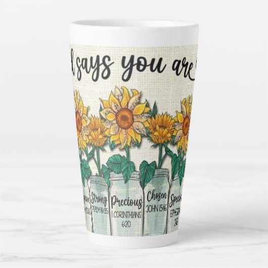 God zegt van wel latte mok (Voorkant)