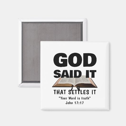 GOD ZEI HET Christelijk Magneet (Voorkant / Achterkant)