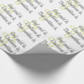 God zei het in bruine letters cadeaupapier (Hoek)