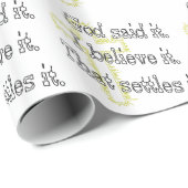 God zei het in bruine letters cadeaupapier (Rol Hoek)