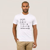 God zei: "Laat er licht zijn." T-shirt (Voorkant volledig)