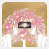 God zei: Laat er licht zijn Vierkante Sticker (Voorkant)