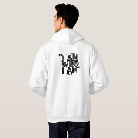 God zei tegen Mozes: Ik ben wie Ik ben 1 Hoodie (Achterkant volledig)