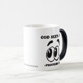 God ziet alles magische mok (Voorkant rechts)