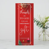 God zij dank 2 Korintiërs 9:15 Bladwijzer (Staand voorkant)