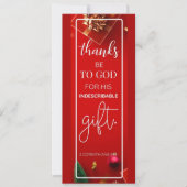 God zij dank 2 Korintiërs 9:15 Bladwijzer (Voorkant)