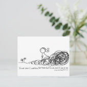 God zij dank ben ik niet waar ik was. briefkaart (Staand voorkant)