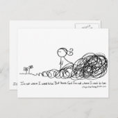 God zij dank ben ik niet waar ik was. briefkaart (Voorkant / Achterkant)