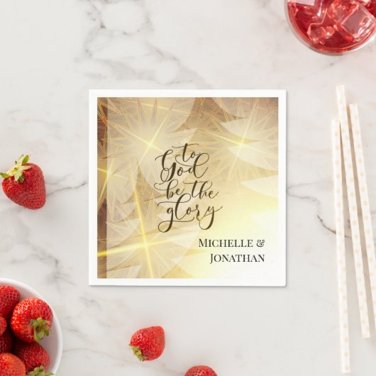 God zij dank de glory kerstboomsterren. servet (Insitu)